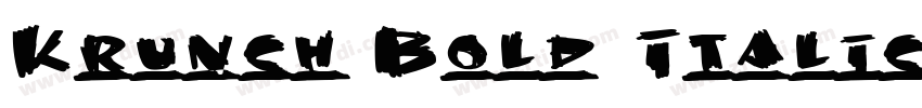 Krunch Bold Italic字体转换